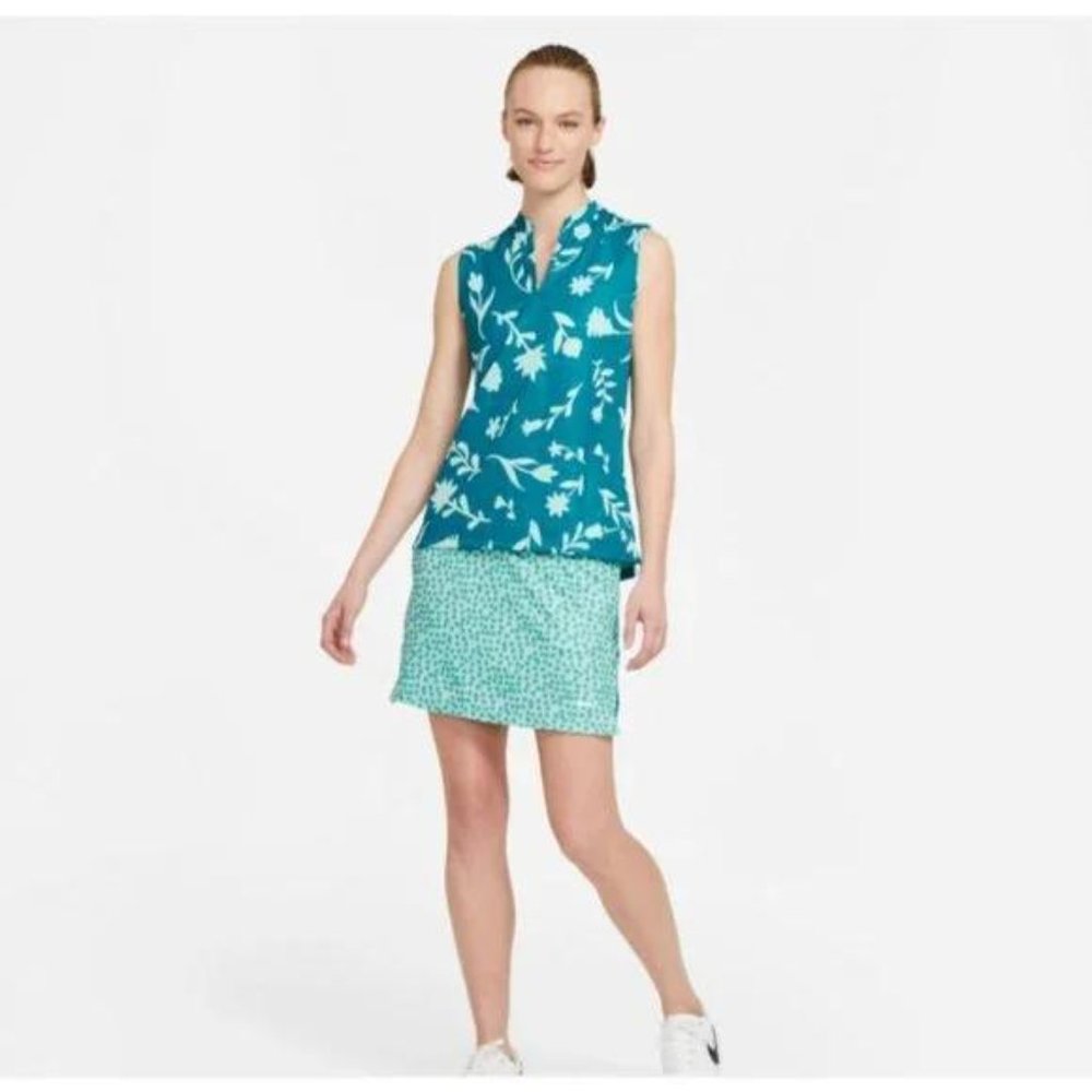 NWT Nike Women's Victory Floral Print Sleeveless Golf Polo - Picture 2 of 6
